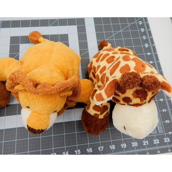 Ty Pluffies Tylux Giraffe Loin Monkey Beanbag Terry Plush Stuffed Animal Lot 3 - Picture 10 of 12